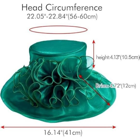 Women\'s Kentucky Hat Wide Brim Green2